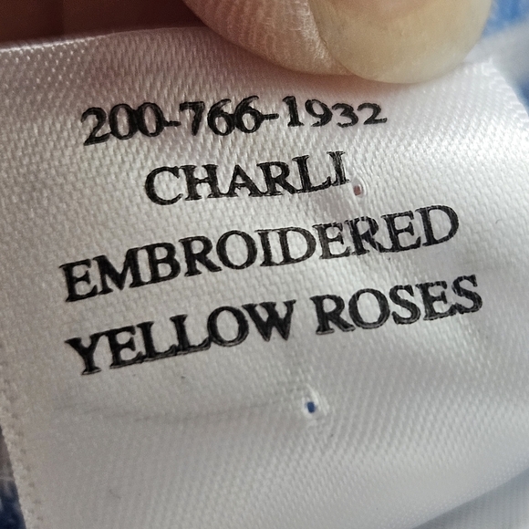 RAILS Womens Top XS Shirt Button-Up CHARLI YELLOW ROSES Blue Stripe Linen Blend - Picture 12 of 12